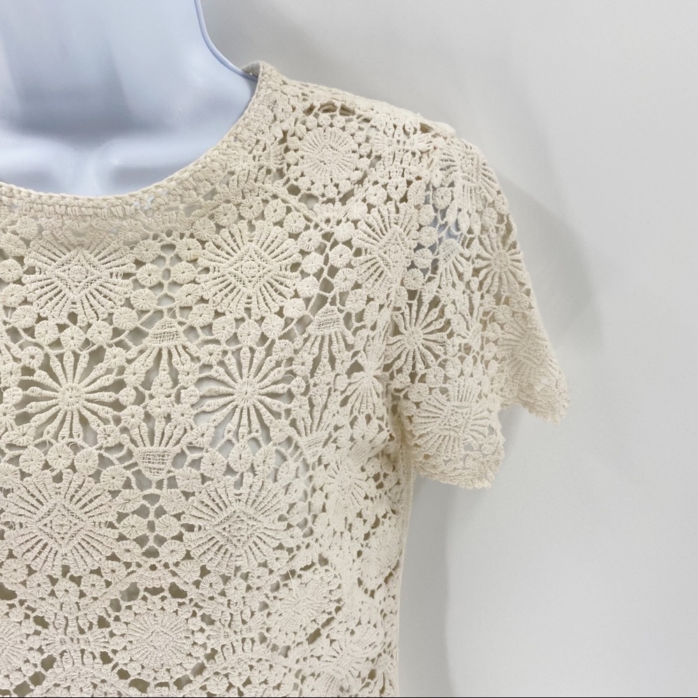 Tory Burch Trixy Ivory Crochet Dress Size XS - Picture 5 of 11